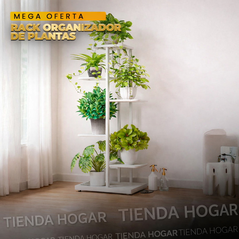.Rack organizador de plantas