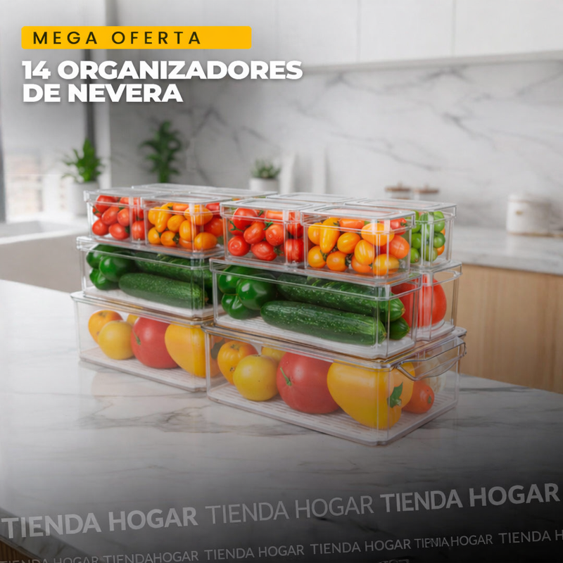 Organizador de nevera x 14 piezas